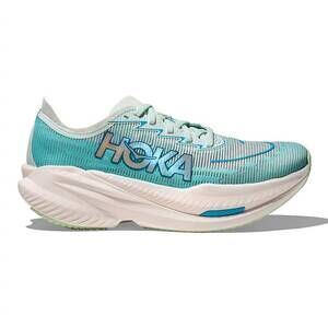 NEW HOKA women's mach x 2 sneakers in snow melt / blue spark